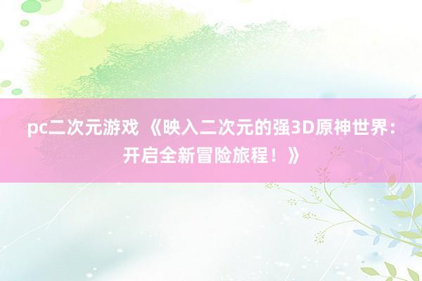 pc二次元游戏 《映入二次元的强3D原神世界：开启全新冒险旅程！》